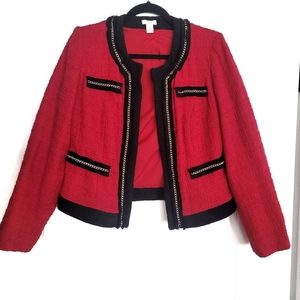 Beautiful red tweed jacket
